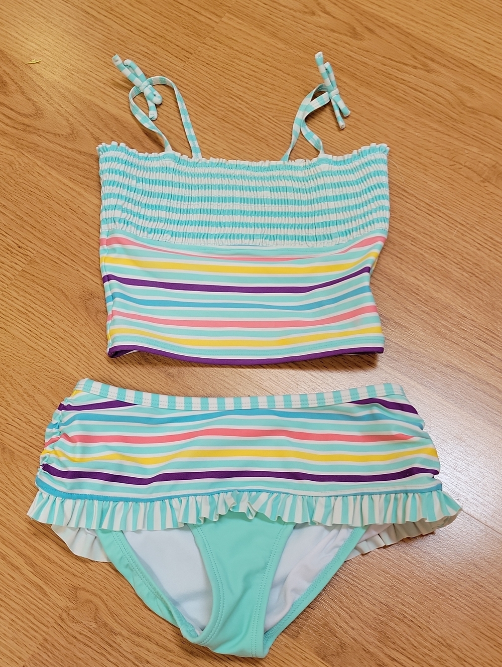 Hanna Andersson Striped Girls Two-Piece Swim Set